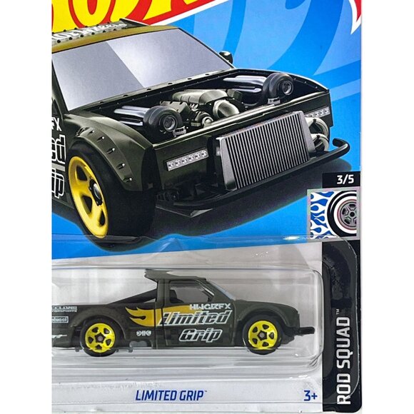 Hot Wheels Limited Grip 2024 Rod Squad 3/5 Green Car Diecast 1:64 NOC - Picture 3 of 7